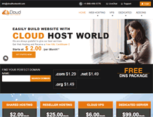 Tablet Screenshot of cloudhostworld.com